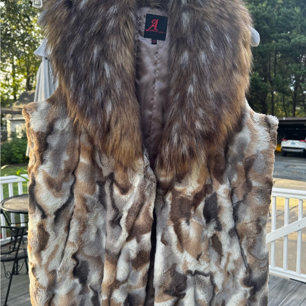 Adrienne Landau Faux Fur Vest